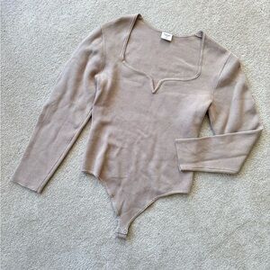Abercrombie & Fitch Tan Bodysuit size medium